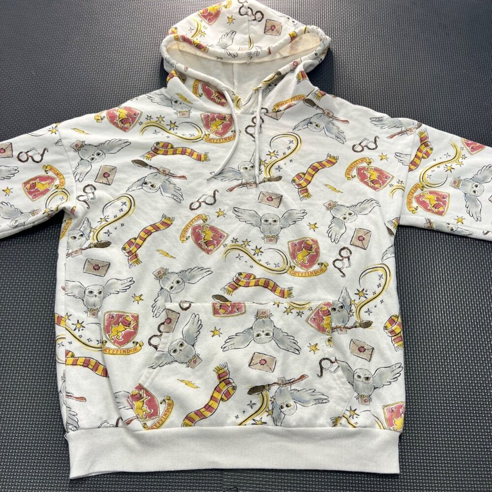 Harry Potter Gryffindor Hoodie S White Cotton/Polyester Blend Womens Winter Wear